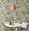 Picture of Tropical Zoo Peel & Stick Wallpaper - Blue