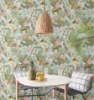 Picture of Tropical Zoo Peel & Stick Wallpaper - Blue