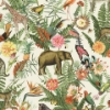 Picture of Tropical Zoo Peel & Stick Wallpaper - Green