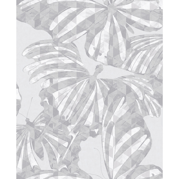 Picture of Mr. Kate Butterfly Peel & Stick Wallpaper - Grey