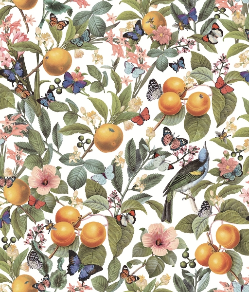 Picture of Citrus Peel and Stick Wallpaper - White