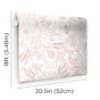 Picture of Beth Schneider Floral Sketch Peel & Stick Wallpaper - Pink