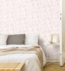 Picture of Beth Schneider Floral Sketch Peel & Stick Wallpaper - Pink