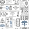 Picture of Star Wars Pictogram Peel & Stick Wallpaper