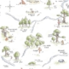 Picture of Winnie The Pooh 100 Acre Wood Map Peel And Stick Wallpaper - Multi