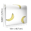 Picture of Mr. Kate Banana Print Peel & Stick Wallpaper - White