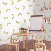 Picture of Mr. Kate Banana Print Peel & Stick Wallpaper - White