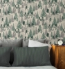 Picture of Netflix Stranger Things Hawkins Woods Wallpaper - Taupe/Green