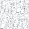 Picture of Classic Universal Monsters Peel And Stick Wallpaper - White/Black