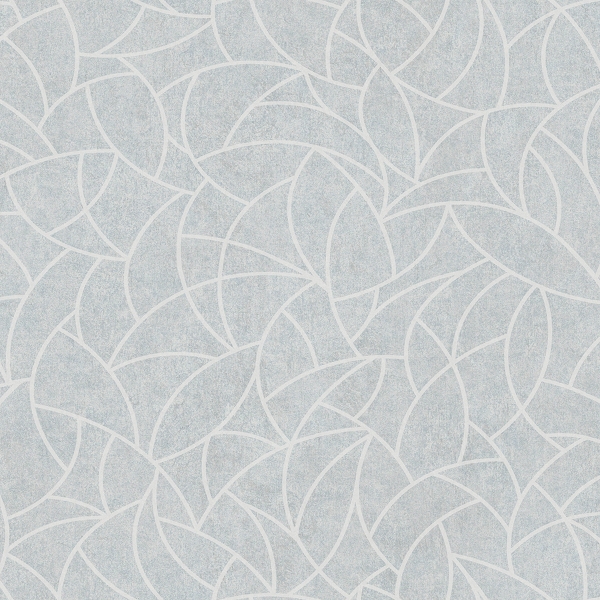 Picture of Modern Crescent Moon Peel & Stick Wallpaper - Frosty Blue