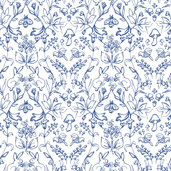 Picture of Meadow Blue Peel & Stick Wallpaper