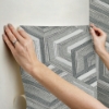 Picture of Geo Puzzle Peel and Stick Wallpaper - Neutral