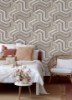 Picture of Geo Puzzle Peel and Stick Wallpaper - Brown