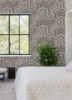 Picture of Geo Puzzle Peel and Stick Wallpaper - Brown