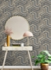 Picture of Geo Puzzle Peel and Stick Wallpaper - Dark Brown