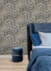 Picture of Geo Puzzle Peel and Stick Wallpaper - Dark Brown