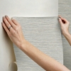 Picture of Dimensional Grasscloth Peel and Stick Wallpaper - Neutral Jade