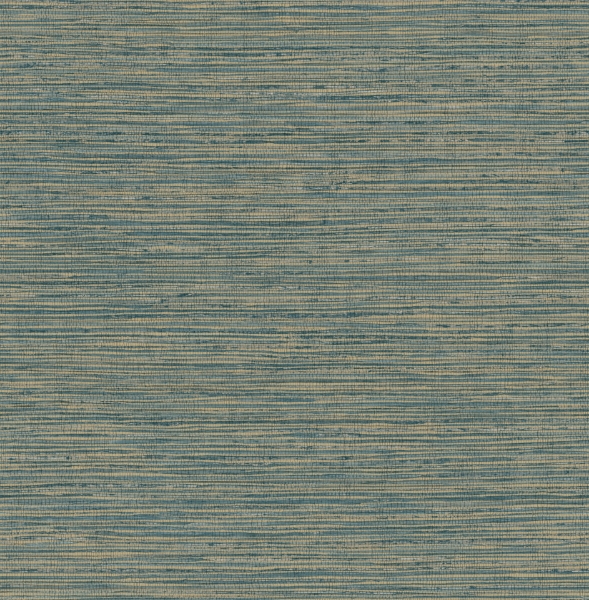 Picture of Dimensional Grasscloth Peel and Stick Wallpaper - Teal