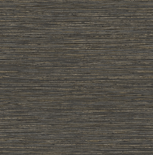 Picture of Dimensional Grasscloth Peel and Stick Wallpaper - Black