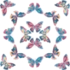 Picture of EttaVee Papillon Peel & Stick Wallpaper - Pink & Blue