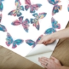 Picture of EttaVee Papillon Peel & Stick Wallpaper - Pink & Blue