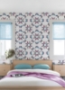 Picture of EttaVee Papillon Peel & Stick Wallpaper - Pink & Blue