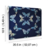 Picture of EttaVee Papillon Peel & Stick Wallpaper - Blue