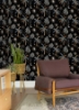 Picture of EttaVee Nuit Tropicale Peel & Stick Wallpaper - Black