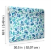 Picture of EttaVee Brushstroke Leopard Peel & Stick Wallpaper - Blue & Green