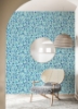 Picture of EttaVee Brushstroke Leopard Peel & Stick Wallpaper - Blue & Green