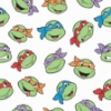 Picture of Teenage Mutant Ninja Turtles Character Faces Peel and Stick Wallpaper - White