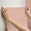 Picture of Mr. Kate Stella Grasscloth Peel and Stick Wallpaper - Potters Clay Peach