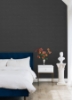 Picture of Mr. Kate Stella Grasscloth Peel and Stick Wallpaper - Soft Black