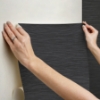 Picture of Mr. Kate Stella Grasscloth Peel and Stick Wallpaper - Soft Black