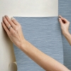 Picture of Mr. Kate Stella Grasscloth Peel and Stick Wallpaper - Dusty Blue