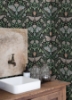 Picture of Enchanted Forest Damask Peel and Stick Wallpaper - Black