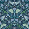 Picture of Enchanted Forest Damask Peel and Stick Wallpaper - Blue