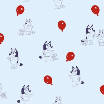 Picture of Bluey Keepy Uppy Peel & Stick Wallpaper - Blue