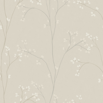 Picture of Blossom Stripe Black Peel & Stick Wallpaper - beige