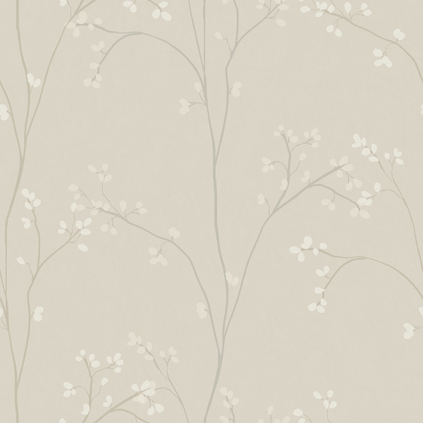 Picture of Blossom Stripe Black Peel & Stick Wallpaper - beige