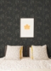 Picture of Blossom Stripe Black Peel & Stick Wallpaper - black