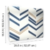 Picture of Chevron Stripe Peel and Stick Wallpaper - Blue