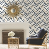 Picture of Chevron Stripe Peel and Stick Wallpaper - Blue