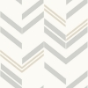 Picture of Chevron Stripe Peel and Stick Wallpaper - Gray