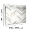 Picture of Chevron Stripe Peel and Stick Wallpaper - Gray