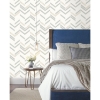 Picture of Chevron Stripe Peel and Stick Wallpaper - Gray