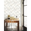 Picture of Chevron Stripe Peel and Stick Wallpaper - Gray