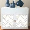 Picture of Chevron Stripe Peel and Stick Wallpaper - Gray