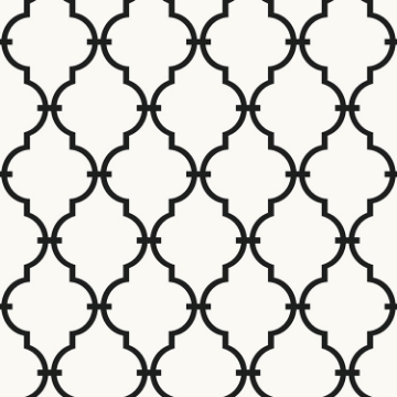 Picture of Modern Trellis Peel and Stick Wallpaper - Black