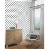 Picture of Modern Trellis Peel and Stick Wallpaper - Black